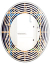 Trendy Gold Chain Pattern - Modern Round or Oval Wall Mirror - Wave
