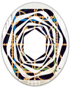 Trendy Gold Chain Pattern - Modern Round or Oval Wall Mirror - Whirl