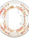 Oriental Floral Paisley - Modern Round or Oval Wall Mirror - Space