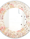 Oriental Floral Paisley - Modern Round or Oval Wall Mirror - Wave