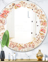 Oriental Floral Paisley - Modern Round or Oval Wall Mirror - Leaves