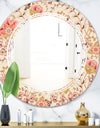 Oriental Floral Paisley - Modern Round or Oval Wall Mirror - Triple C