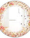 Oriental Floral Paisley - Modern Round or Oval Wall Mirror - Triple C