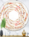Oriental Floral Paisley - Modern Round or Oval Wall Mirror - Whirl