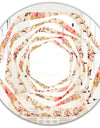 Oriental Floral Paisley - Modern Round or Oval Wall Mirror - Whirl