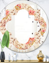 Oriental Floral Paisley - Modern Round or Oval Wall Mirror - Quatrefoil