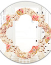 Oriental Floral Paisley - Modern Round or Oval Wall Mirror - Quatrefoil