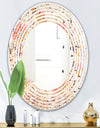 Oriental Floral Paisley - Modern Round or Oval Wall Mirror - Wave