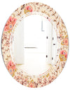 Oriental Floral Paisley - Modern Round or Oval Wall Mirror - Triple C