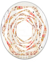 Oriental Floral Paisley - Modern Round or Oval Wall Mirror - Whirl
