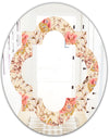 Oriental Floral Paisley - Modern Round or Oval Wall Mirror - Quatrefoil
