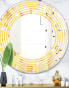 Minimal Yellow Geometrical Shapes - Modern Round or Oval Wall Mirror - Wave