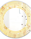 Minimal Yellow Geometrical Shapes - Modern Round or Oval Wall Mirror - Wave