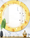 Minimal Yellow Geometrical Shapes - Modern Round or Oval Wall Mirror - Triple C