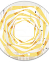 Minimal Yellow Geometrical Shapes - Modern Round or Oval Wall Mirror - Whirl