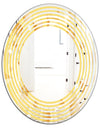 Minimal Yellow Geometrical Shapes - Modern Round or Oval Wall Mirror - Wave