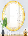 Minimal Yellow Geometrical Shapes - Modern Round or Oval Wall Mirror - Triple C