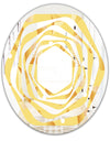 Minimal Yellow Geometrical Shapes - Modern Round or Oval Wall Mirror - Whirl