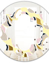 Golden River Stones - Modern Round or Oval Wall Mirror - Quatrefoil