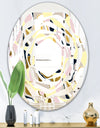 Golden River Stones - Modern Round or Oval Wall Mirror - Whirl