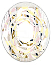 Golden River Stones - Modern Round or Oval Wall Mirror - Whirl