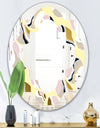 Golden River Stones - Modern Round or Oval Wall Mirror - Quatrefoil