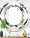 Golden Marble Design IV - Modern Round or Oval Wall Mirror - Space
