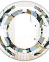 Golden Marble Design IV - Modern Round or Oval Wall Mirror - Space