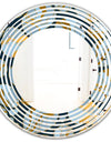 Golden Marble Design IV - Modern Round or Oval Wall Mirror - Wave