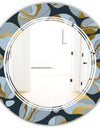Golden Marble Design IV - Modern Round or Oval Wall Mirror - Triple C