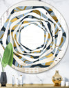 Golden Marble Design IV - Modern Round or Oval Wall Mirror - Whirl