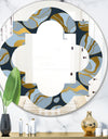 Golden Marble Design IV - Modern Round or Oval Wall Mirror - Quatrefoil