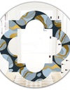 Golden Marble Design IV - Modern Round or Oval Wall Mirror - Quatrefoil