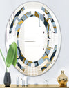 Golden Marble Design IV - Modern Round or Oval Wall Mirror - Space