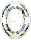Golden Marble Design IV - Modern Round or Oval Wall Mirror - Space