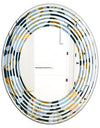 Golden Marble Design IV - Modern Round or Oval Wall Mirror - Wave