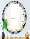Golden Marble Design IV - Modern Round or Oval Wall Mirror - Triple C