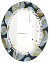 Golden Marble Design IV - Modern Round or Oval Wall Mirror - Triple C