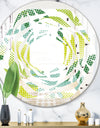 Tropical Botanicals III - Modern Round or Oval Wall Mirror - Whirl