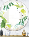 Tropical Botanicals III - Modern Round or Oval Wall Mirror - Quatrefoil