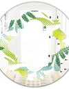 Tropical Botanicals III - Modern Round or Oval Wall Mirror - Quatrefoil