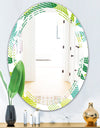 Tropical Botanicals III - Modern Round or Oval Wall Mirror - Triple C