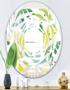 Tropical Botanicals III - Modern Round or Oval Wall Mirror - Whirl