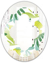 Tropical Botanicals III - Modern Round or Oval Wall Mirror - Quatrefoil