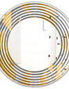Golden Polygon Pattern - Modern Round or Oval Wall Mirror - Wave