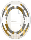 Golden Polygon Pattern - Modern Round or Oval Wall Mirror - Space