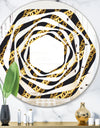 Golden ZigZag Chain - Modern Round or Oval Wall Mirror - Whirl