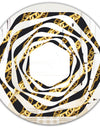 Golden ZigZag Chain - Modern Round or Oval Wall Mirror - Whirl