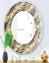 Golden ZigZag Chain - Modern Round or Oval Wall Mirror - Wave