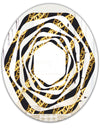Golden ZigZag Chain - Modern Round or Oval Wall Mirror - Whirl